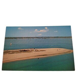 Postcard Aerial View Of Long Point Light Cape Cod Massachusetts Chrome Unposted